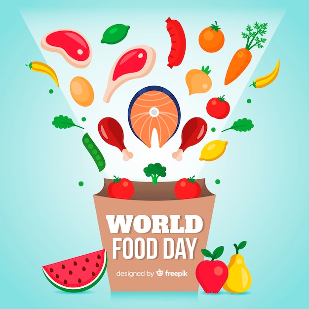 Modern world food day background