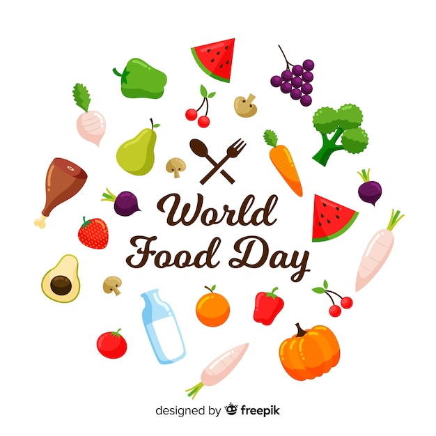 Modern world food day background