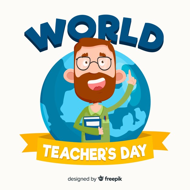 Modern world teachers day background design