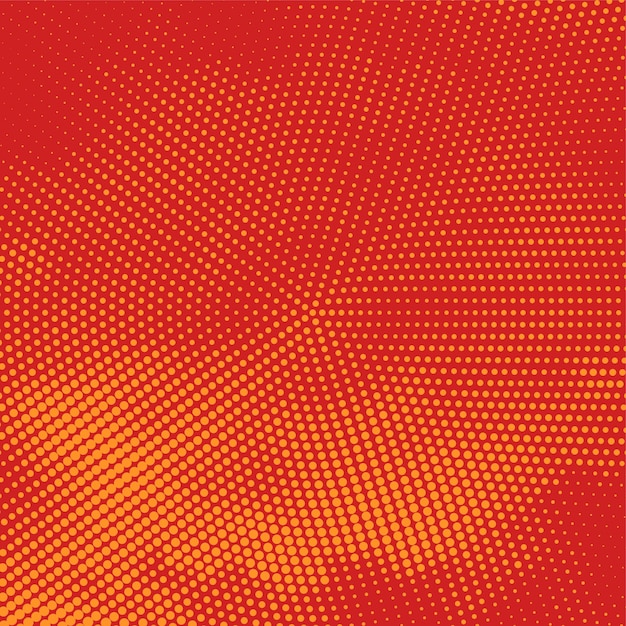 Free Vector modern yellow halftone design decorative red background