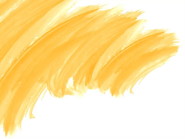 Modern yellow watercolor brush stroke design pastel background