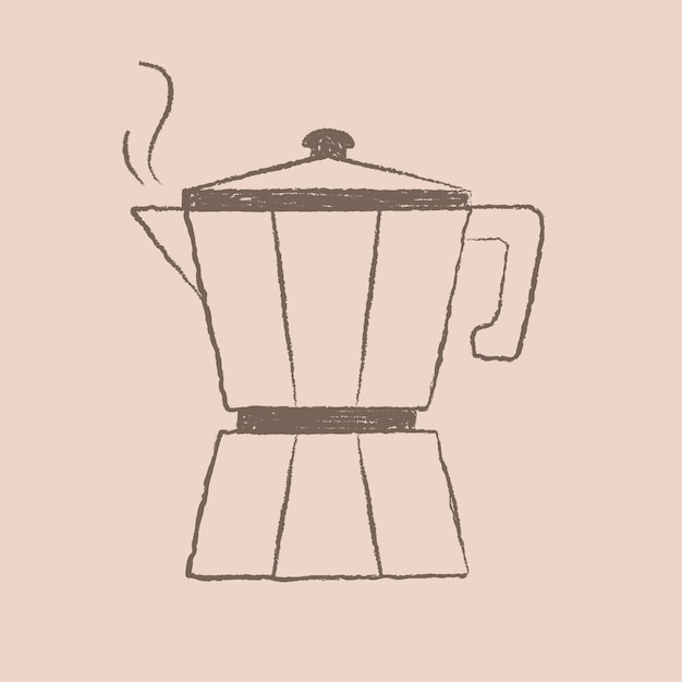 Free Vector moka pot coffee illustration, cafe &amp; bakery design vector