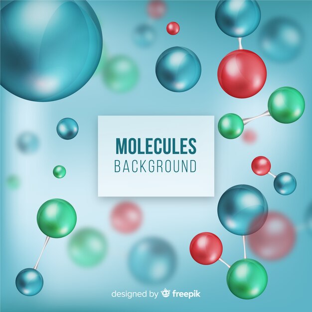 Molecules blurred background