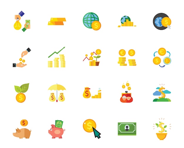 Money icon set