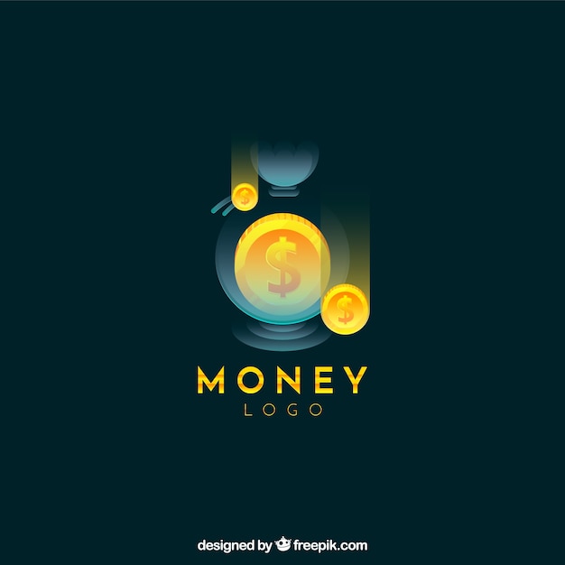 Free Vector money logo in flat style