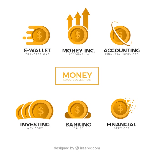 Free vector money logos collection for companies