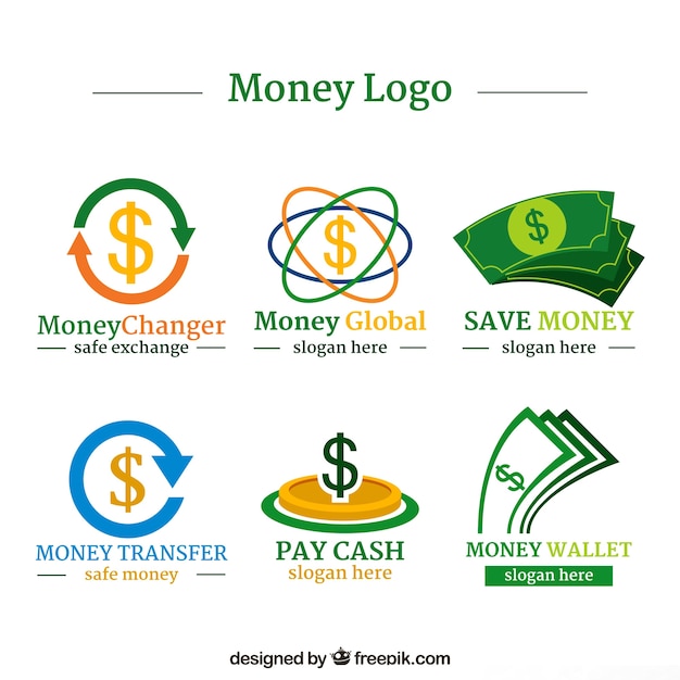 Money logos collection for companies