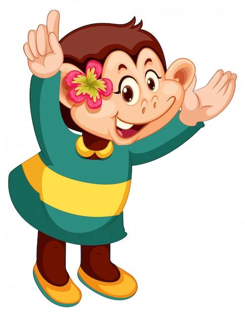 A monkey cartoon character