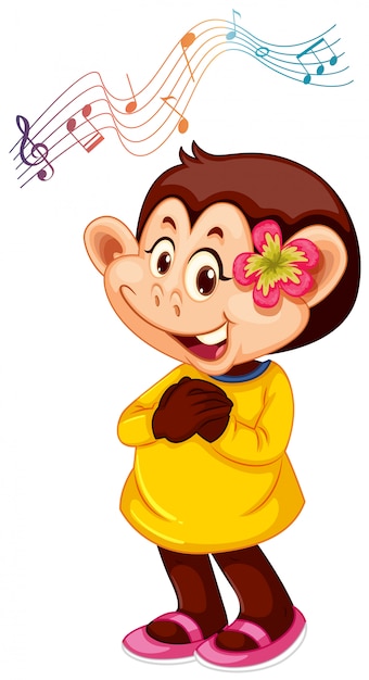 Free Vector a monkey cartoon character