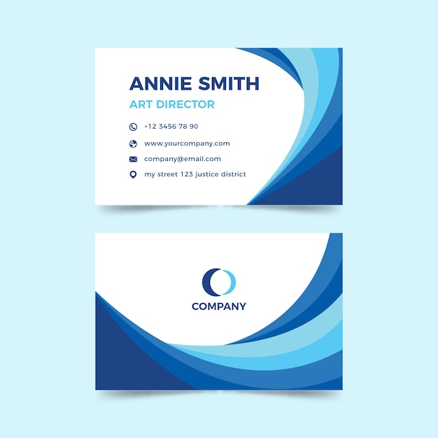 Monochromatic abstract business card template