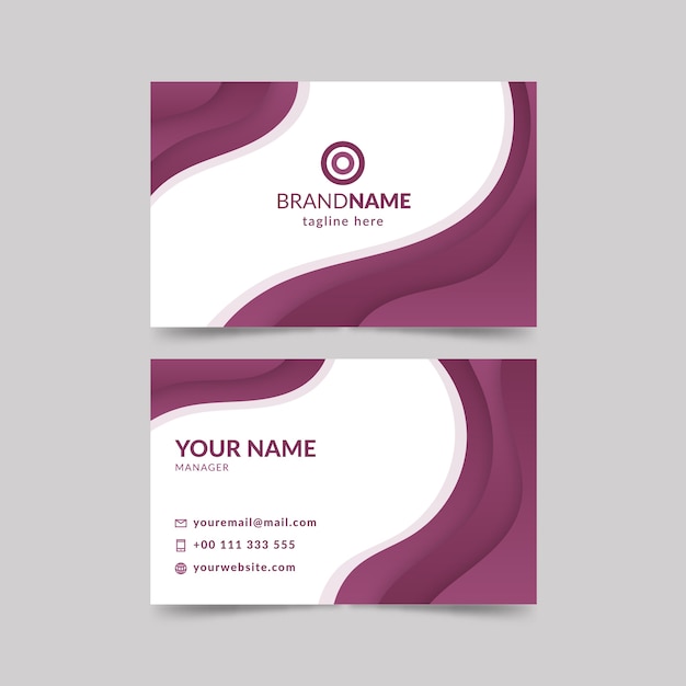 Monochromatic abstract business card template