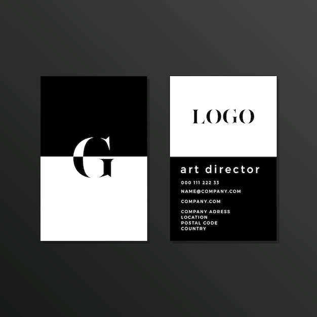 Monochromatic business card concept