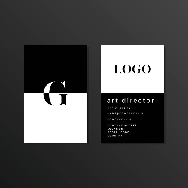 Monochromatic business card concept