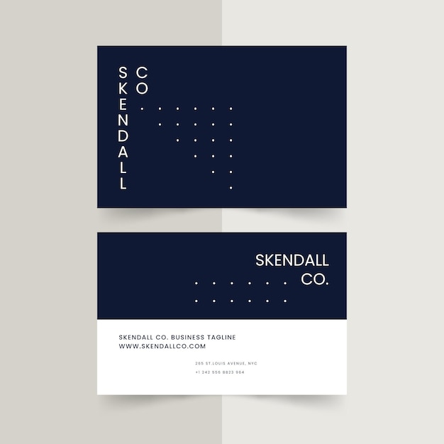 Monochromatic business card template