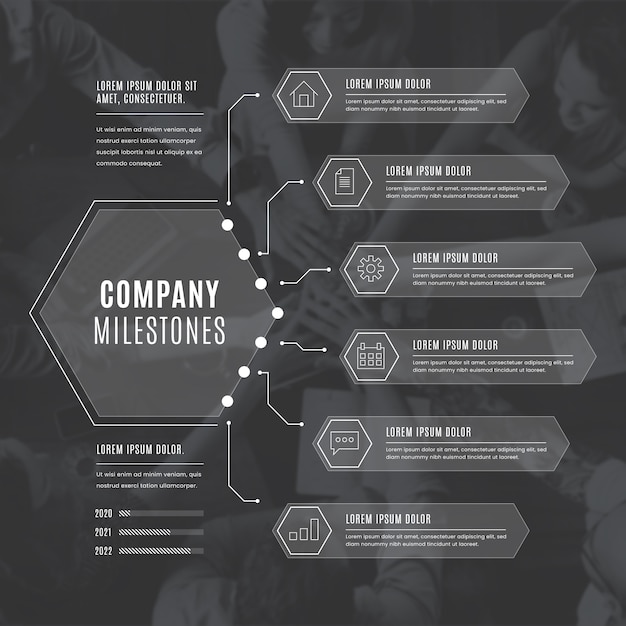 Monochromatic business infographic