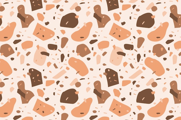 Free vector monochromatic terrazzo pattern design