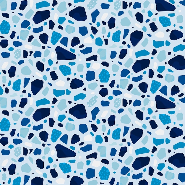 Monochromatic terrazzo pattern design