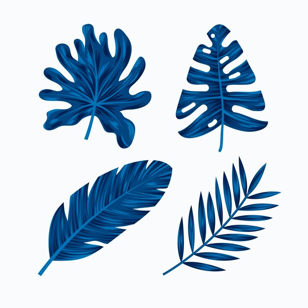 Monochromatic tropical leaves pack