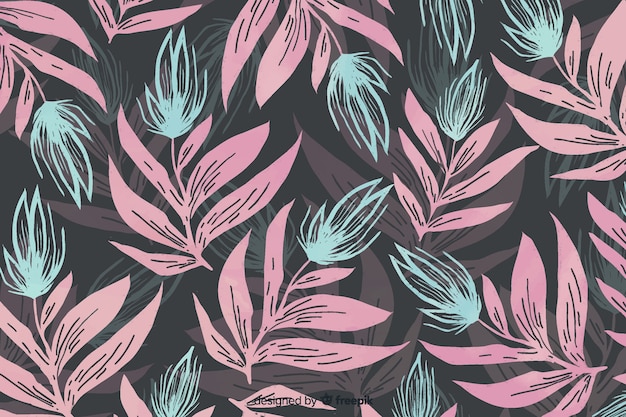 Free Vector monochromatic watercolor floral background