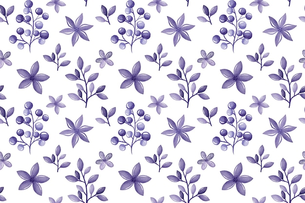 Free vector monochromatic watercolor floral background