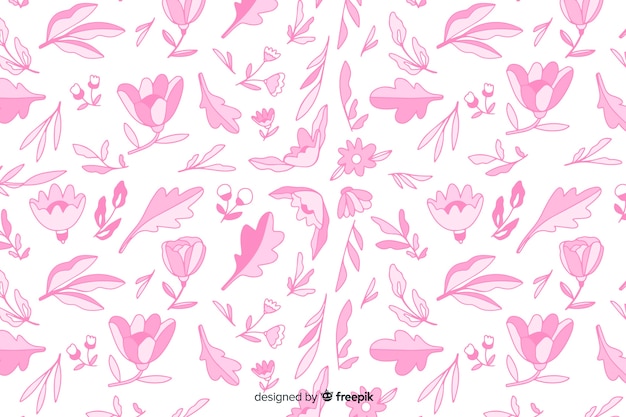 Monochromatic watercolor flowers background