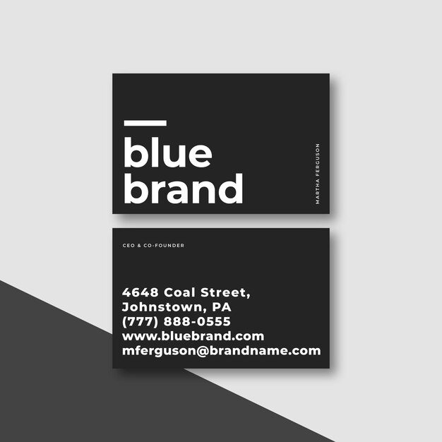 Monochrome business card template