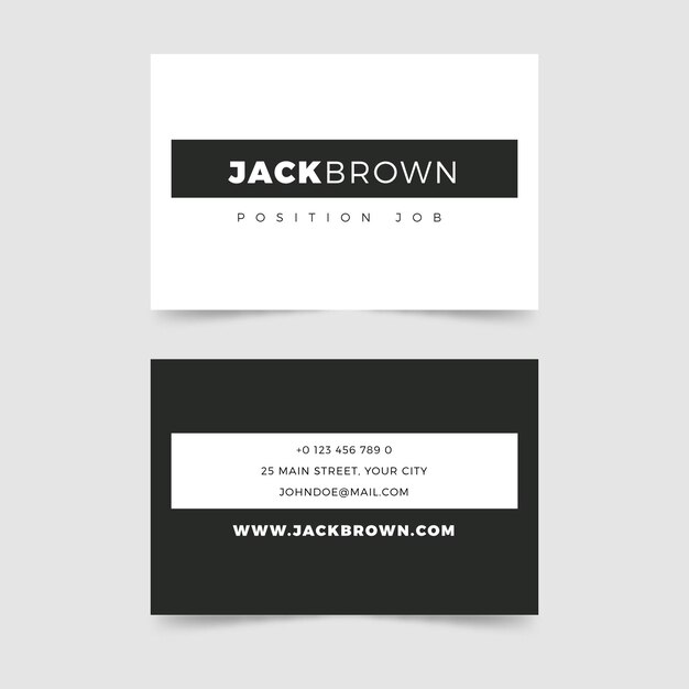 Monochrome business card template