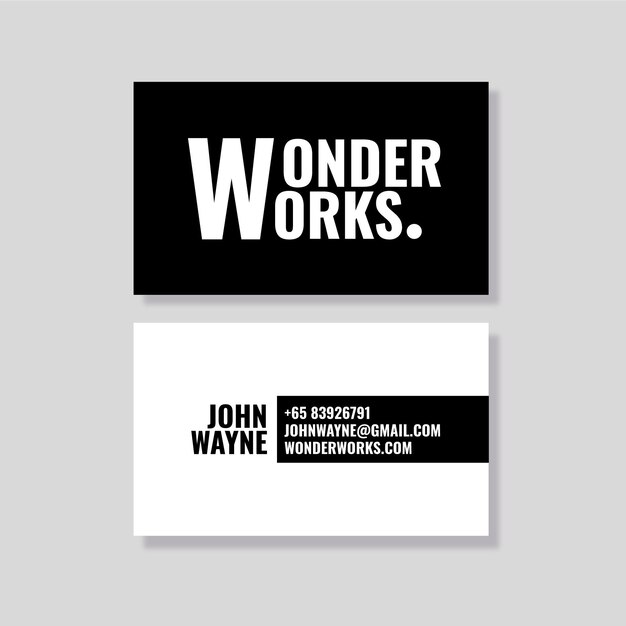 Monochrome business card template