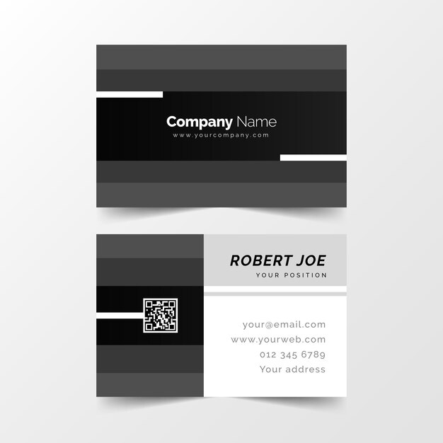 Monochrome business card template