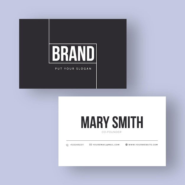 Monochrome business card template