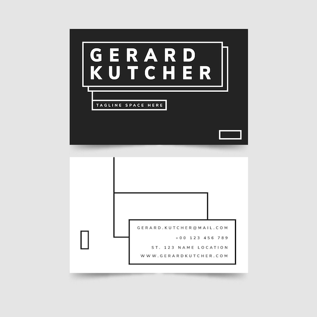 Monochrome business card template