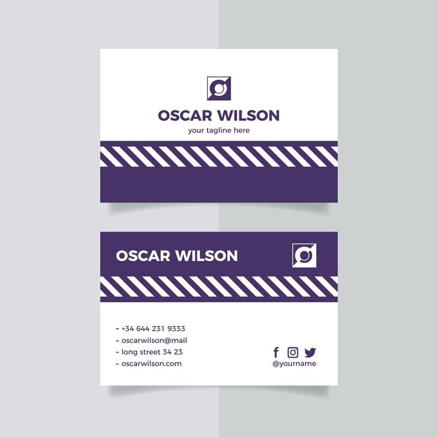 Monochrome business card template