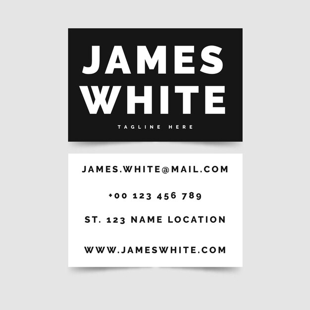 Monochrome business card theme