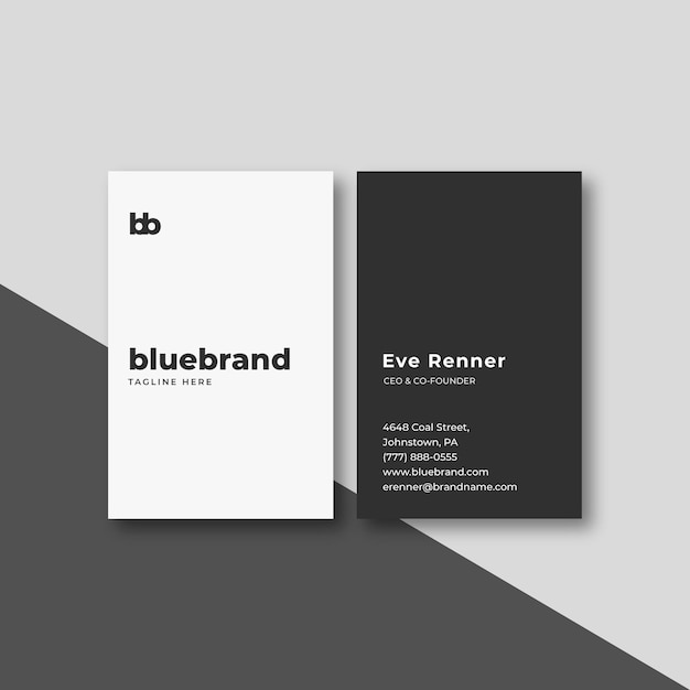 Monochrome business card