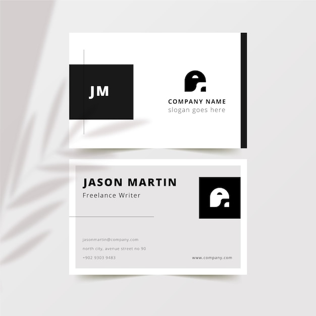 Monochrome business cards collection