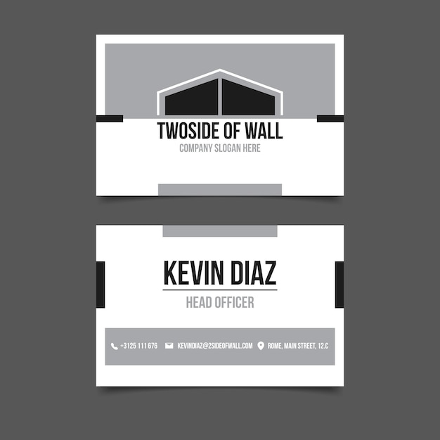 Monochrome business cards collection