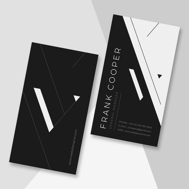 Monochrome business cards concept