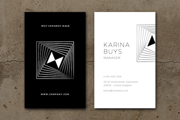 Free Vector monochrome business cards concept