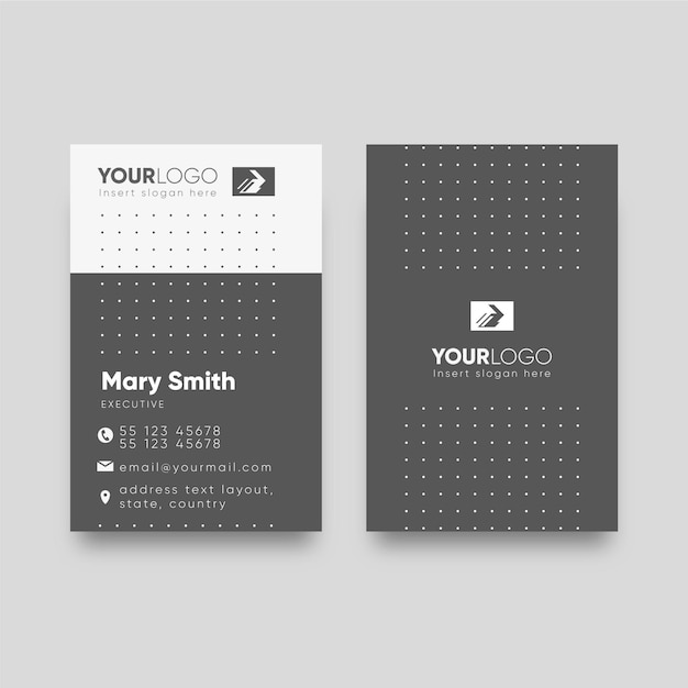 Monochrome business cards concept