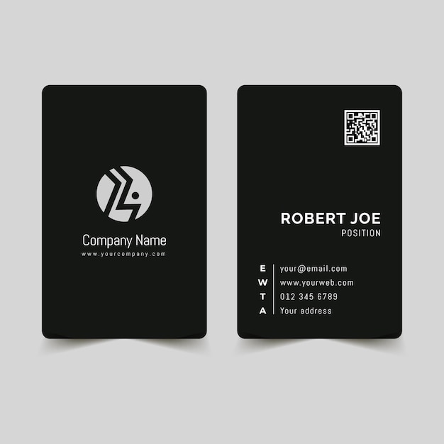 Monochrome business cards pack