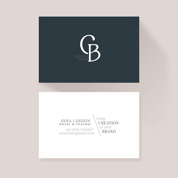 Monochrome business cards pack