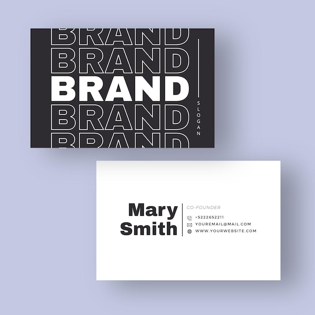 Monochrome business cards