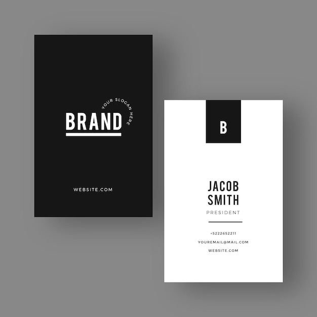 Monochrome business cards