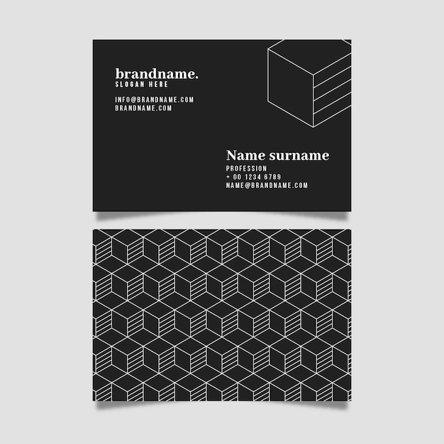 Monochrome business cards