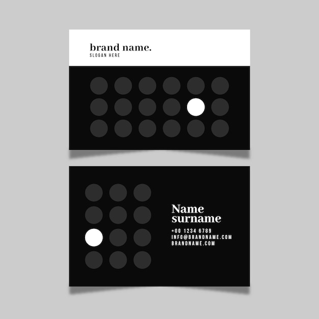 Free Vector monochrome business cards