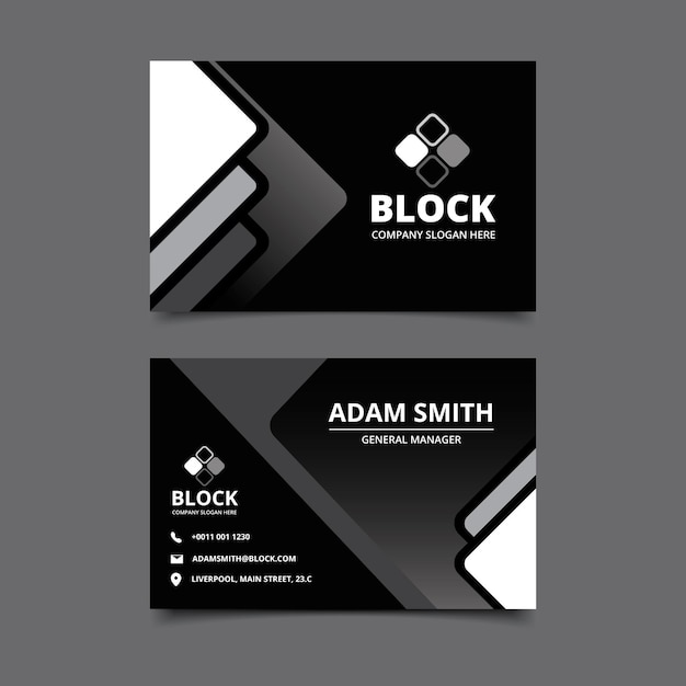 Monochrome business cards