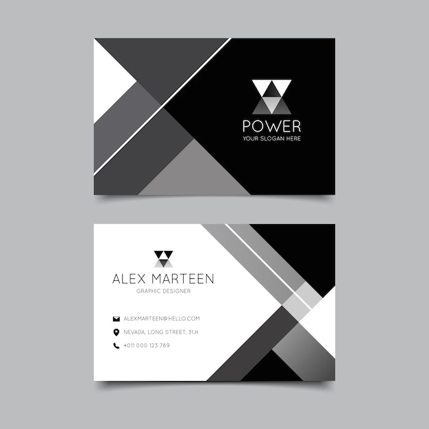 Monochrome business cards