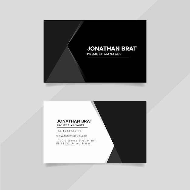 Monochrome business cards