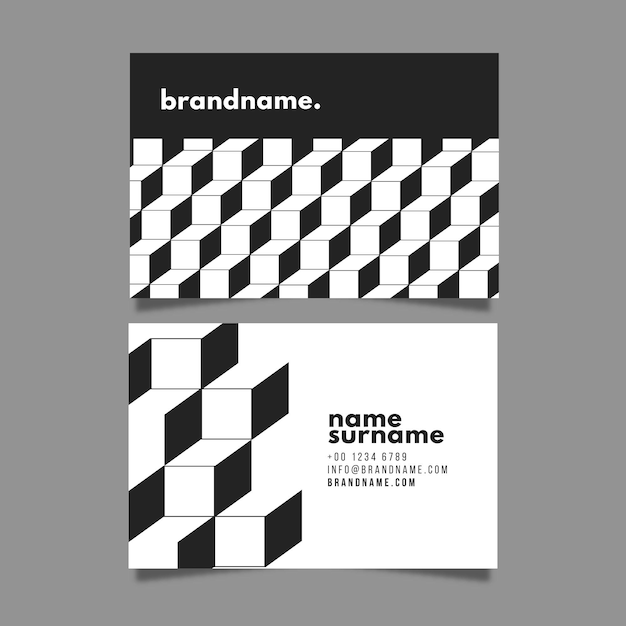 Free vector monochrome business cards