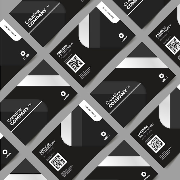 Free vector monochrome business cards